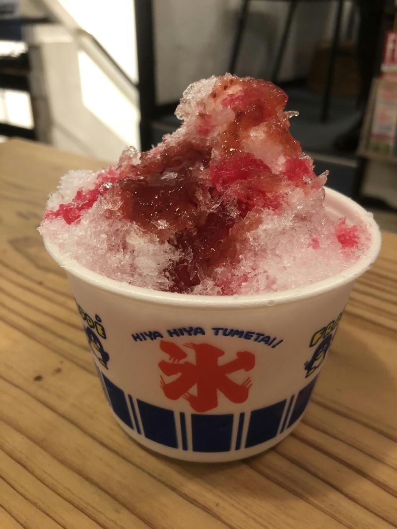 イチゴ味のかき氷